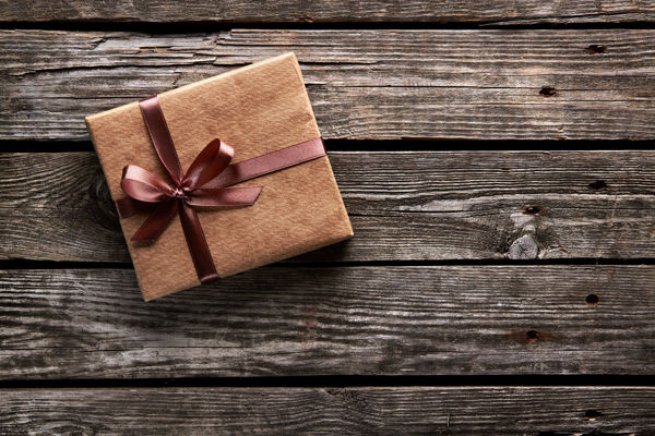 Bild von Geschenk rote Schleife